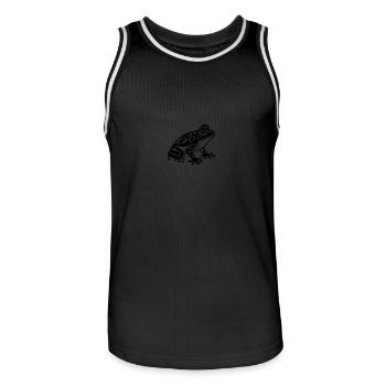 Grenouille Crapaud - Maillot de basket Homme - noir/blanc - Devant - AI Model Male 185 dark (185cm)