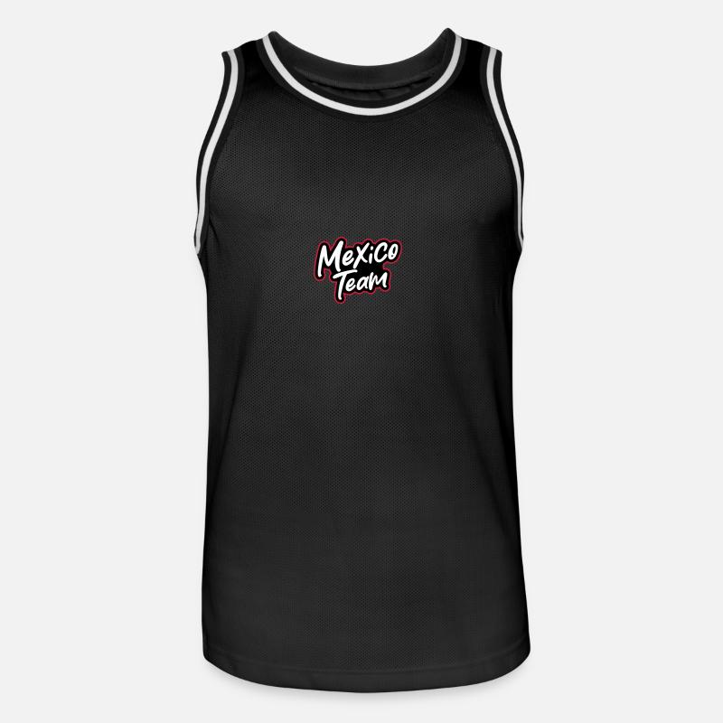 Mexiko Team - Männer Basketball-Trikot - Schwarz/Weiß