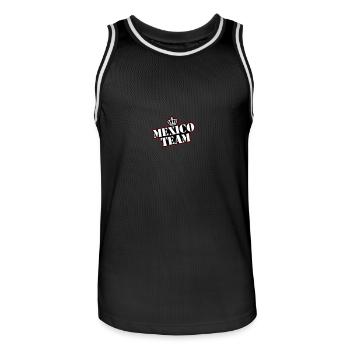 Mexico Team - Men's Basketball Jersey - black/white - Front - AI Model Male 185 dark (185cm)