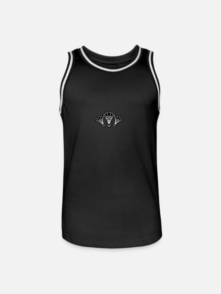 Badminton Symbol - Men's Basketball Jersey - black/white