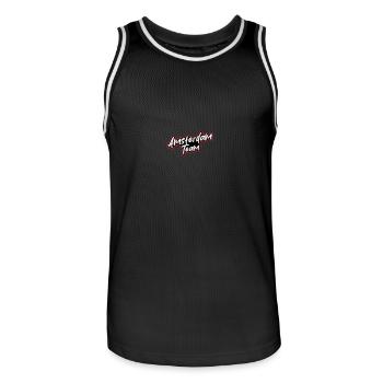 Amsterdam Team - Men's Basketball Jersey - black/white - Front - AI Model Male 185 dark (185cm)
