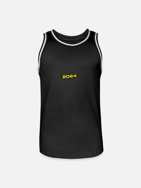 Anniversaire de l’année 2024 - Maillot de basket Homme - noir/blanc