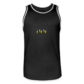 Bier Symbol Saufen - Männer Basketball-Trikot - Schwarz/Weiß - Vorne - AI Model Male 185 dark (185cm)