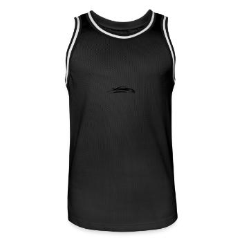 Auto Tuning Sportwagen Symbol - Männer Basketball-Trikot - Schwarz/Weiß - Vorne - AI Model Male 185 dark (185cm)