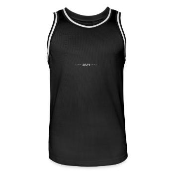 Année 2024 - Maillot de basket Homme - noir/blanc - Devant - AI Model Male 185 dark (185cm)