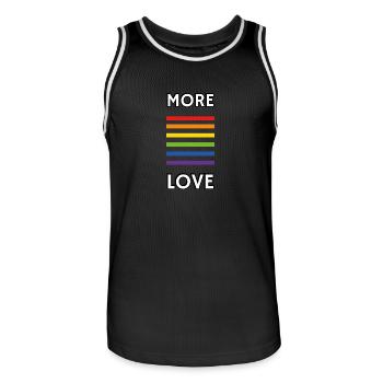 More love pride rainbow - Men's Basketball Jersey - black/white - Front - AI Model Male 185 dark (185cm)