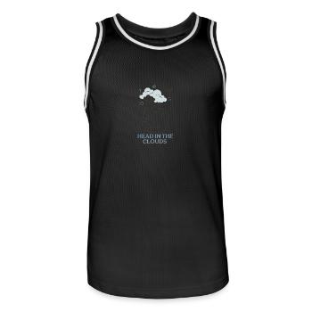Head in the Clouds - Männer Basketball-Trikot - Schwarz/Weiß - Vorne - AI Model Male 185 dark (185cm)