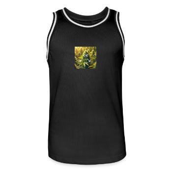 33 - Männer Basketball-Trikot - Schwarz/Weiß - Vorne - AI Model Male 185 dark (185cm)