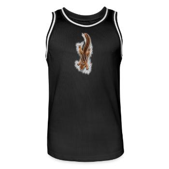 Des tamias sur la chemise - Maillot de basket Homme - noir/blanc - Devant - AI Model Male 185 dark (185cm)