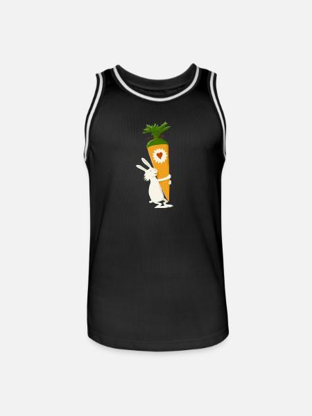 Hase mit Schultuete - Männer Basketball-Trikot - Schwarz/Weiß