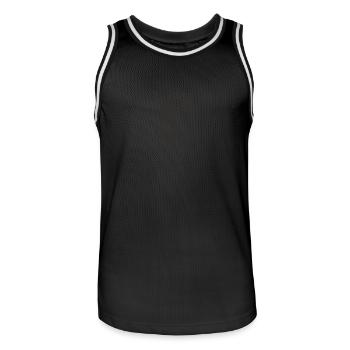 This Black Queen Makes 66 Looks Fabulous - 66th - Men's Basketball Jersey - black/white - Front - AI Model Male 185 dark (185cm)