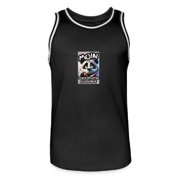Augenringe am Morgen - Männer Basketball-Trikot - Schwarz/Weiß - Vorne - AI Model Male 185 dark (185cm)