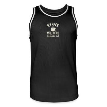 Lorena's go dunkle Farben entfernt - Männer Basketball-Trikot - Schwarz/Weiß - Vorne - AI Model Male 185 dark (185cm)