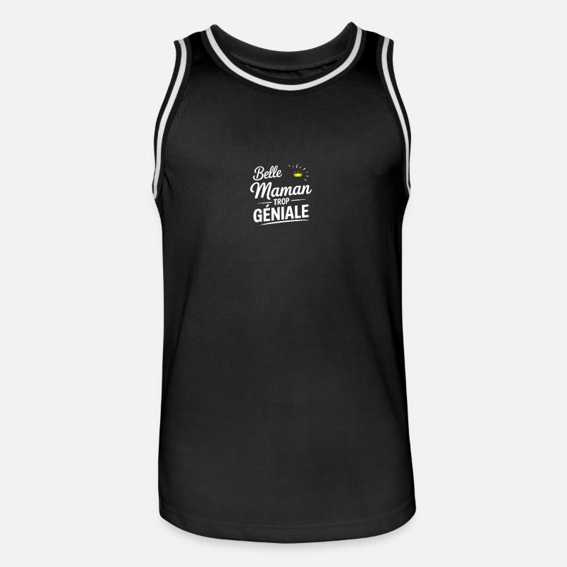 Schöne Mutter zu toll - Männer Basketball-Trikot - Schwarz/Weiß