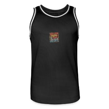 Meilleur papa du monde,cadeau Fête Des Pères - Maillot de basket Homme - noir/blanc - Devant - AI Model Male 185 dark (185cm)