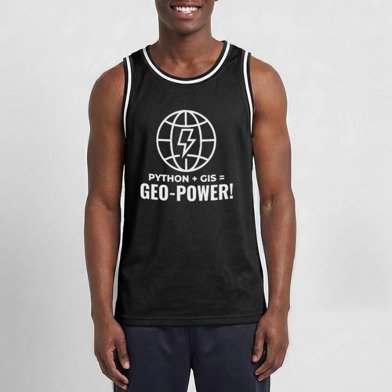 Python GIS Geo-Power Programmierung Geospatial Männer Basketball-Trikot