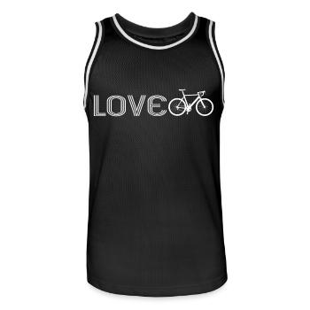 Bike - Men's Basketball Jersey - black/white - Front - AI Model Male 185 dark (185cm)