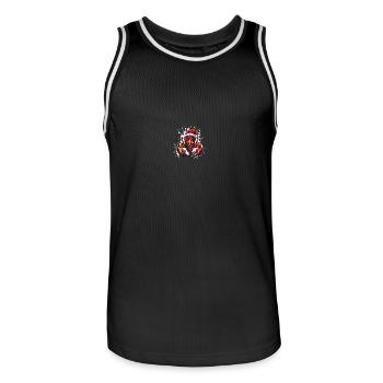 Crabe de homard Noël drôle - Maillot de basket Homme - noir/blanc - Devant - AI Model Male 185 dark (185cm)