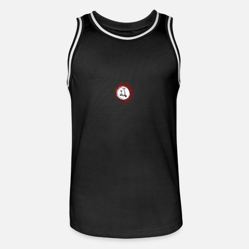 E-roller Icon E Scooter - Männer Basketball-Trikot - Schwarz/Weiß