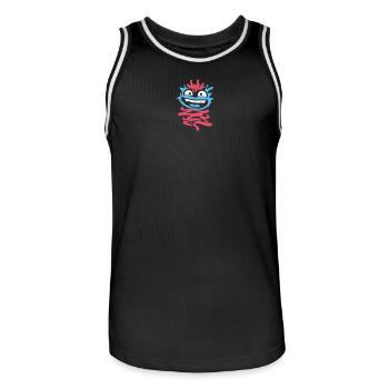 Kleine Monster: Punk-Affe mit Zwinkern - Männer Basketball-Trikot - Schwarz/Weiß - Vorne - AI Model Male 185 dark (185cm)