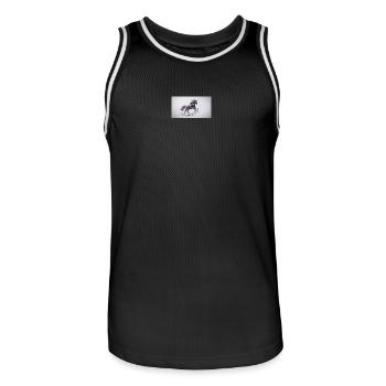 Glitzerndes Einhorn-Mosaik - Männer Basketball-Trikot - Schwarz/Weiß - Vorne - AI Model Male 185 dark (185cm)
