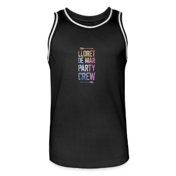 Lloret De Mar Party Crew Dire - Maillot de basket Homme - noir/blanc - Devant - AI Model Male 185 dark (185cm)