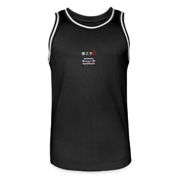 Initial D - Trueno - Men's Basketball Jersey - black/white - Front - AI Model Male 185 dark (185cm)