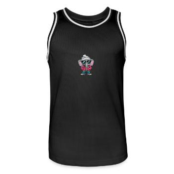 Elephant Winter Comic - Men's Basketball Jersey - black/white - Front - AI Model Male 185 dark (185cm)
