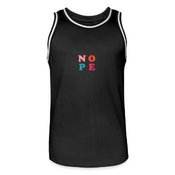 Nope - Männer Basketball-Trikot - Schwarz/Weiß - Vorne - AI Model Male 185 dark (185cm)