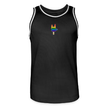 I Love You - Main / Glace sur tige - Arc-en-ciel - Maillot de basket Homme - noir/blanc - Devant - AI Model Male 185 dark (185cm)