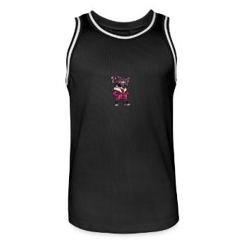 Hyäne Winter - Männer Basketball-Trikot - Schwarz/Weiß - Vorne - AI Model Male 185 dark (185cm)