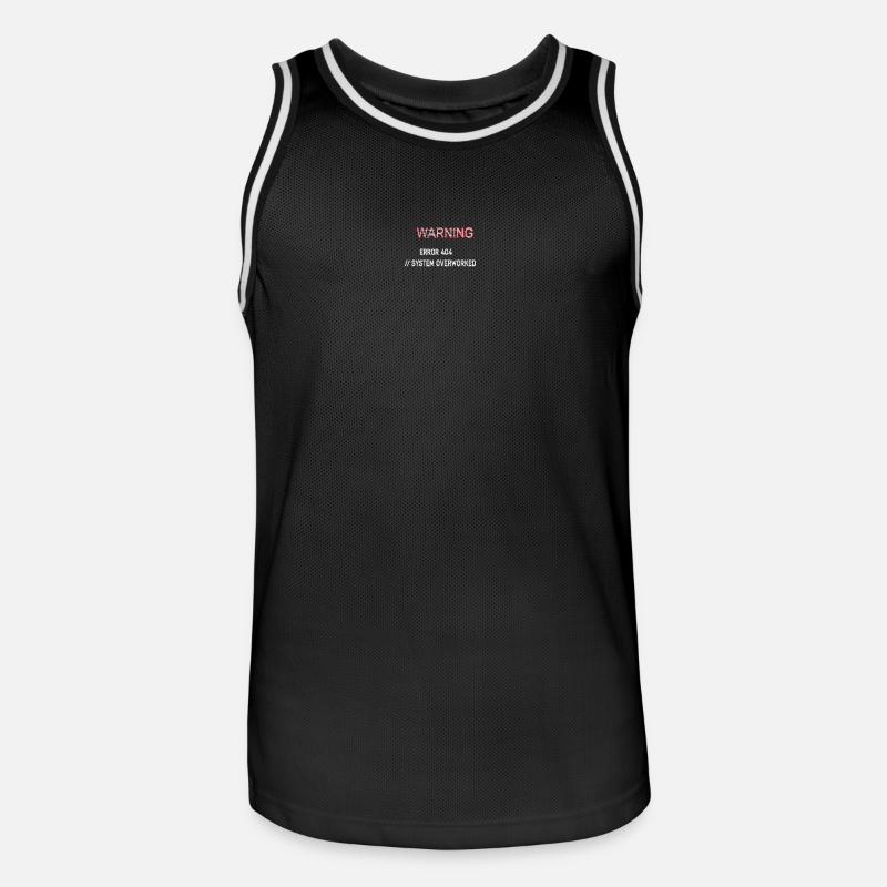 Fehlerwarnung – Systemfehler 404 - Männer Basketball-Trikot - Schwarz/Weiß