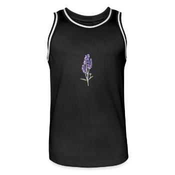 lavender - Men's Basketball Jersey - black/white - Front - AI Model Male 185 dark (185cm)