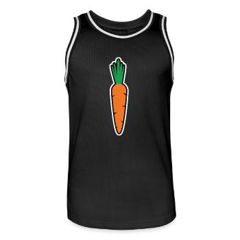 Mohrrübe Wurzel Karotte Möhre Karneval Gemüse - Männer Basketball-Trikot - Schwarz/Weiß - Vorne - AI Model Male 185 dark (185cm)