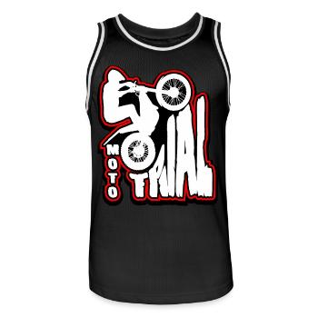 Riders of Moto Trial - Men's Basketball Jersey - black/white - Front - AI Model Male 185 dark (185cm)