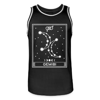 Gemibi - Maillot de basket Homme - noir/blanc - Devant - AI Model Male 185 dark (185cm)