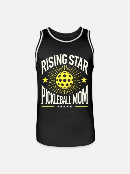 Rising Star Pickleball Mom - Men's Basketball Jersey - black/white