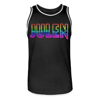 julen rs regenbogen - Männer Basketball-Trikot - Schwarz/Weiß - Vorne - AI Model Male 185 dark (185cm)