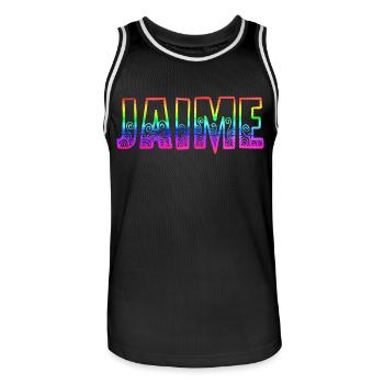 Jaime RS Arc-en-ciel - Maillot de basket Homme - noir/blanc - Devant - AI Model Male 185 dark (185cm)