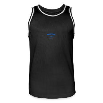 More Espresso Less Despresso - Men's Basketball Jersey - black/white - Front - AI Model Male 185 dark (185cm)