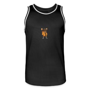 Bande dessinée Hyena Winter - Maillot de basket Homme - noir/blanc - Devant - AI Model Male 185 dark (185cm)