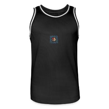 Junggesellenabschied - Männer Basketball-Trikot - Schwarz/Weiß - Vorne - AI Model Male 185 dark (185cm)