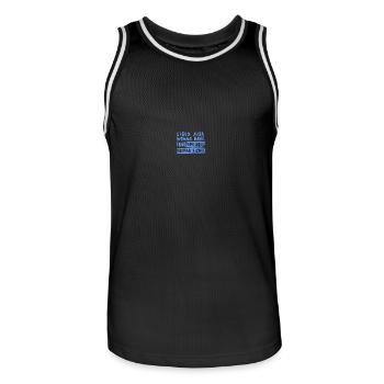 FunDamental Rights blue - Männer Basketball-Trikot - Schwarz/Weiß - Vorne - AI Model Male 185 dark (185cm)