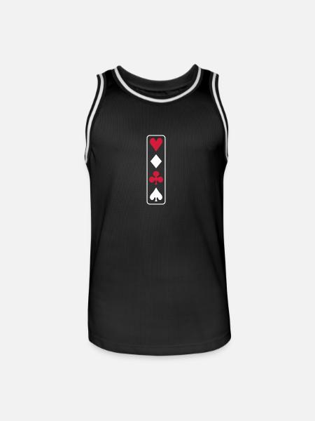 poker vertical - Maillot de basket Homme - noir/blanc