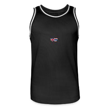 England Thailand Flagge Herz - Männer Basketball-Trikot - Schwarz/Weiß - Vorne - AI Model Male 185 dark (185cm)