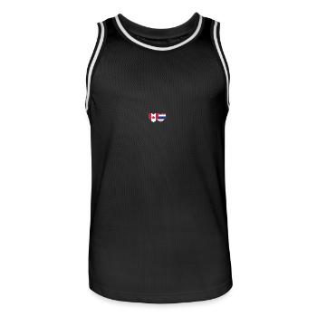 Canada Thaïlande Flag Heart - Maillot de basket Homme - noir/blanc - Devant - AI Model Male 185 dark (185cm)