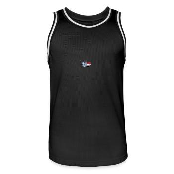 Grèce Syrie Flag Heart - Maillot de basket Homme - noir/blanc - Devant - AI Model Male 185 dark (185cm)
