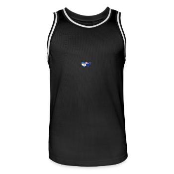 Argentinien Neuseeland Flagge Herz - Männer Basketball-Trikot - Schwarz/Weiß - Vorne - AI Model Male 185 dark (185cm)