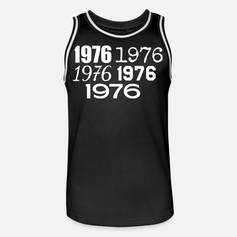 1976 - Maillot de basket Homme - noir/blanc