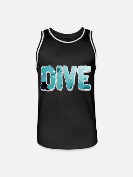 Plongée sous-marine - Maillot de basket Homme - noir/blanc